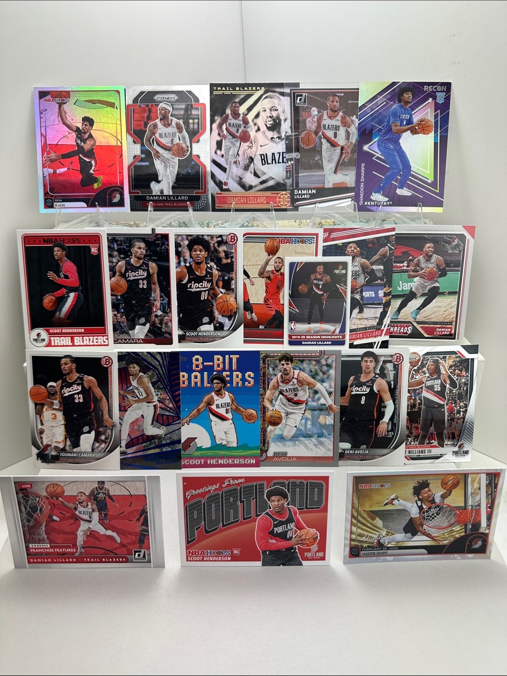 Damian Lillard Blazers lot of 20 w/ Deni Avdija + Scoot Henderson/Sharpe Rookies